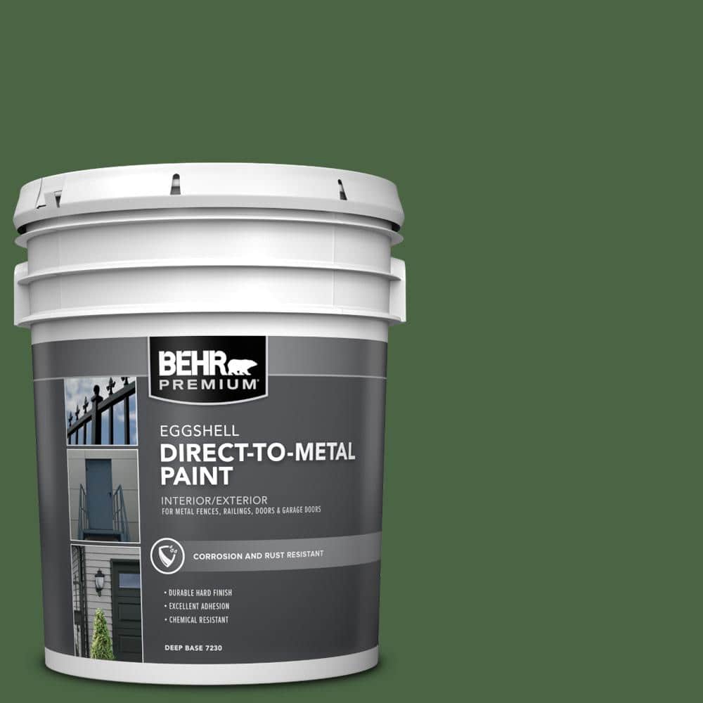 BEHR PREMIUM 5 gal. #S400-7 Deep Viridian Eggshell Direct to Metal Interior/Exterior Paint (1)