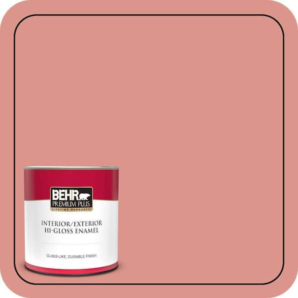 BEHR PREMIUM PLUS #180D-4 Coral Serenade Enamel Low Odor & Primer (3)