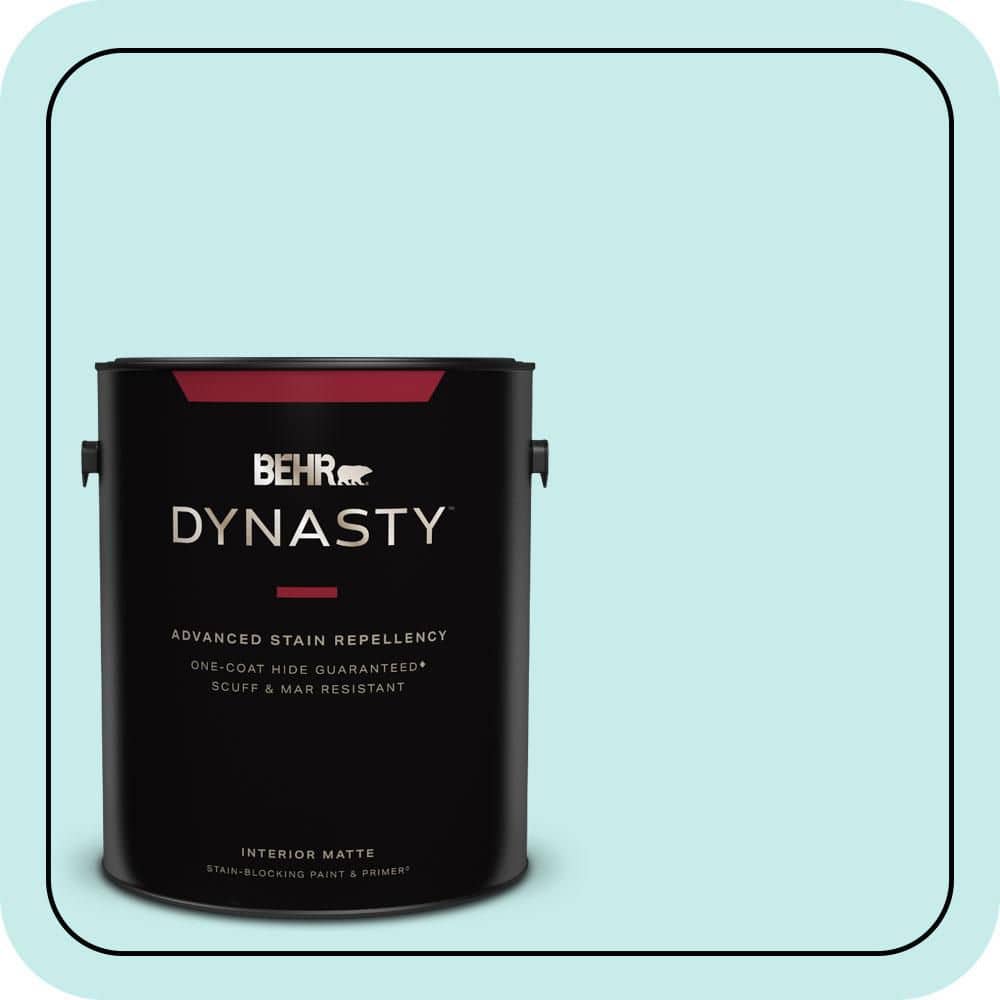 BEHR DYNASTY 1 gal. #P460-1 Morning Sky Matte Interior Stain-Blocking Paint & Primer