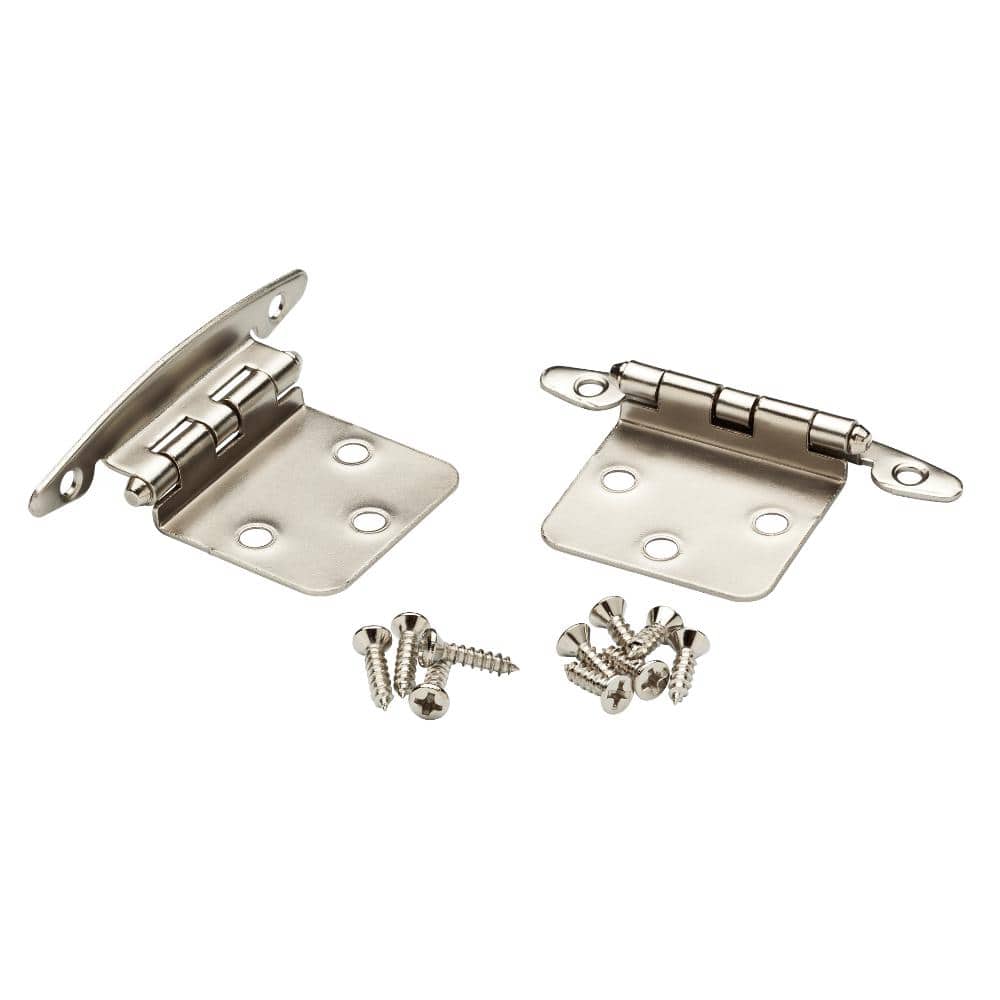 Liberty 1 Pair Face Frame Full Overlay Satin Nickel Cabinet Hinge without Spring (2 Pieces) (3)