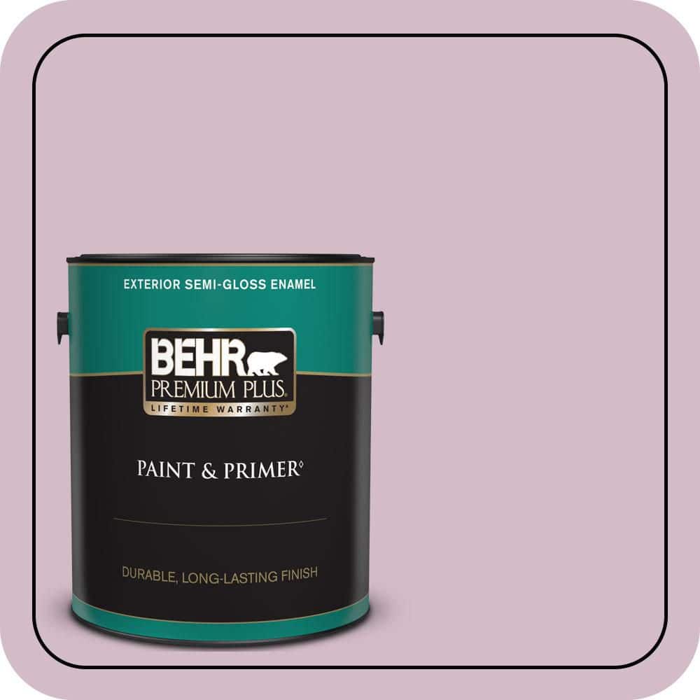 BEHR PREMIUM PLUS 1 gal. #T12-16 Queens Tart Semi-Gloss Enamel Exterior Paint & Primer