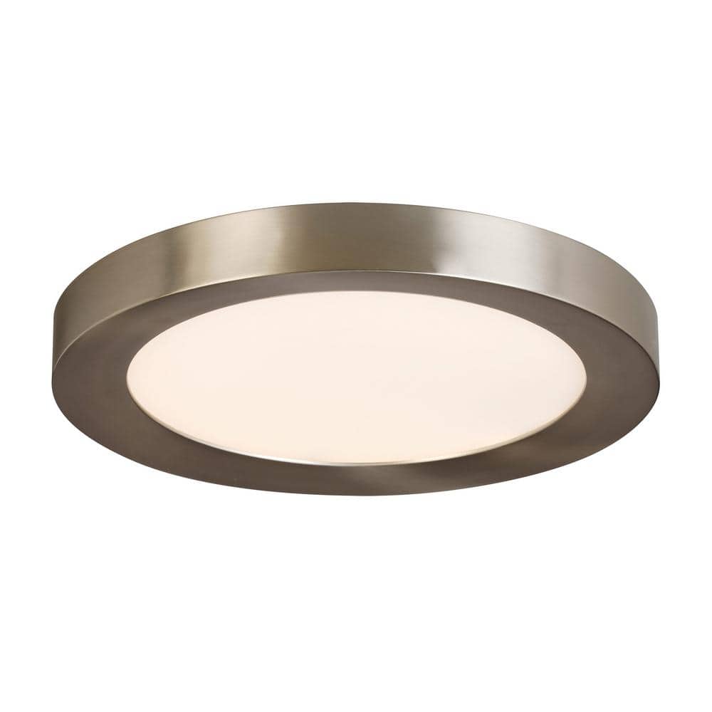 Hampton Bay 1005758025 HB CALLOWAY 15 in. EDGELIT 5CCT LED Flush Mount in Brushed Nickel Finish (3)