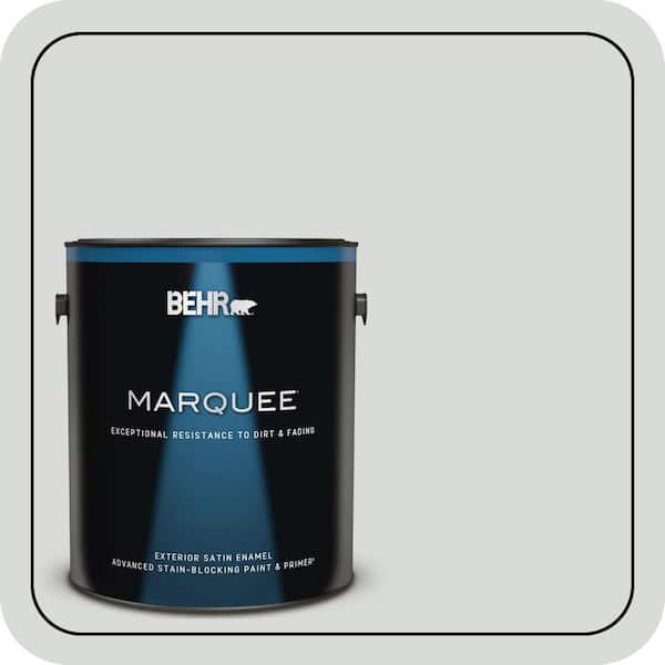 BEHR MARQUEE 1 gal. #N460-1 Evening White Satin Enamel Exterior Paint & Primer (2)