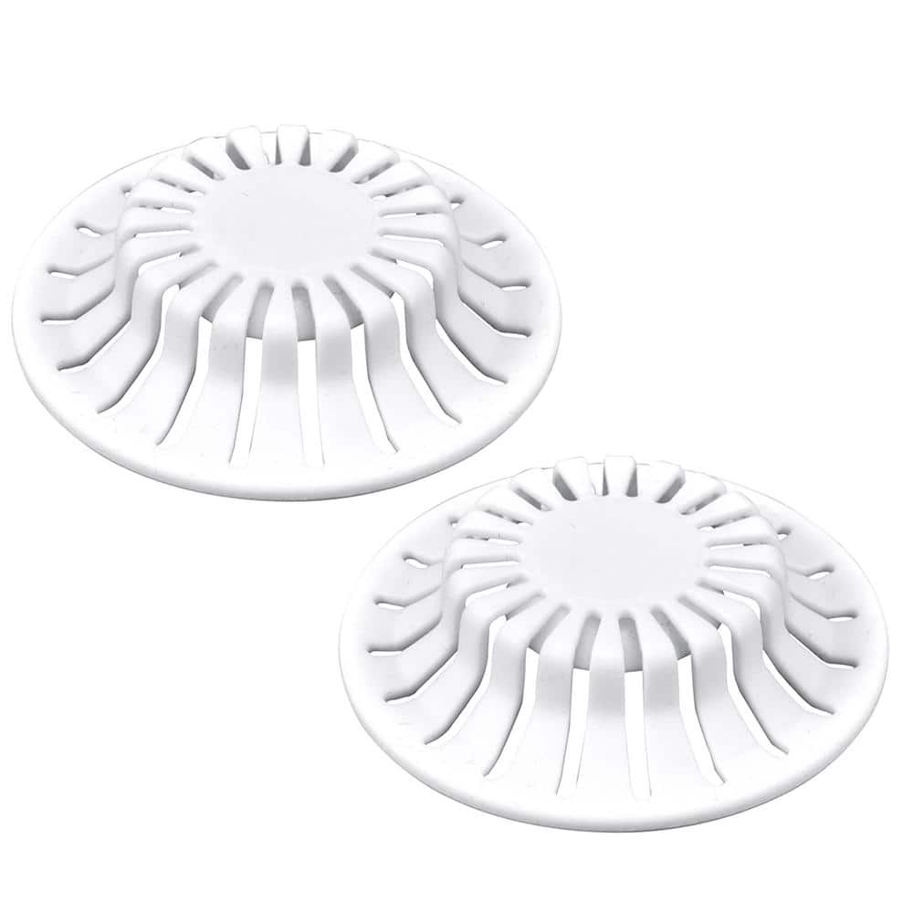 DANCO Bathroom Sink Hair Catcher in White (2-Pack)