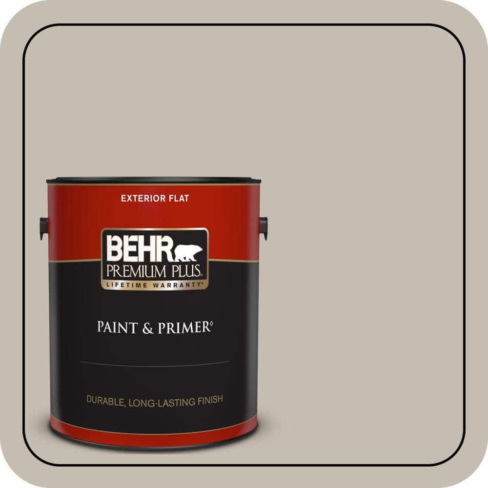 BEHR PREMIUM PLUS 1 gal. #N320-3 Tanglewood Flat Exterior Paint & Primer