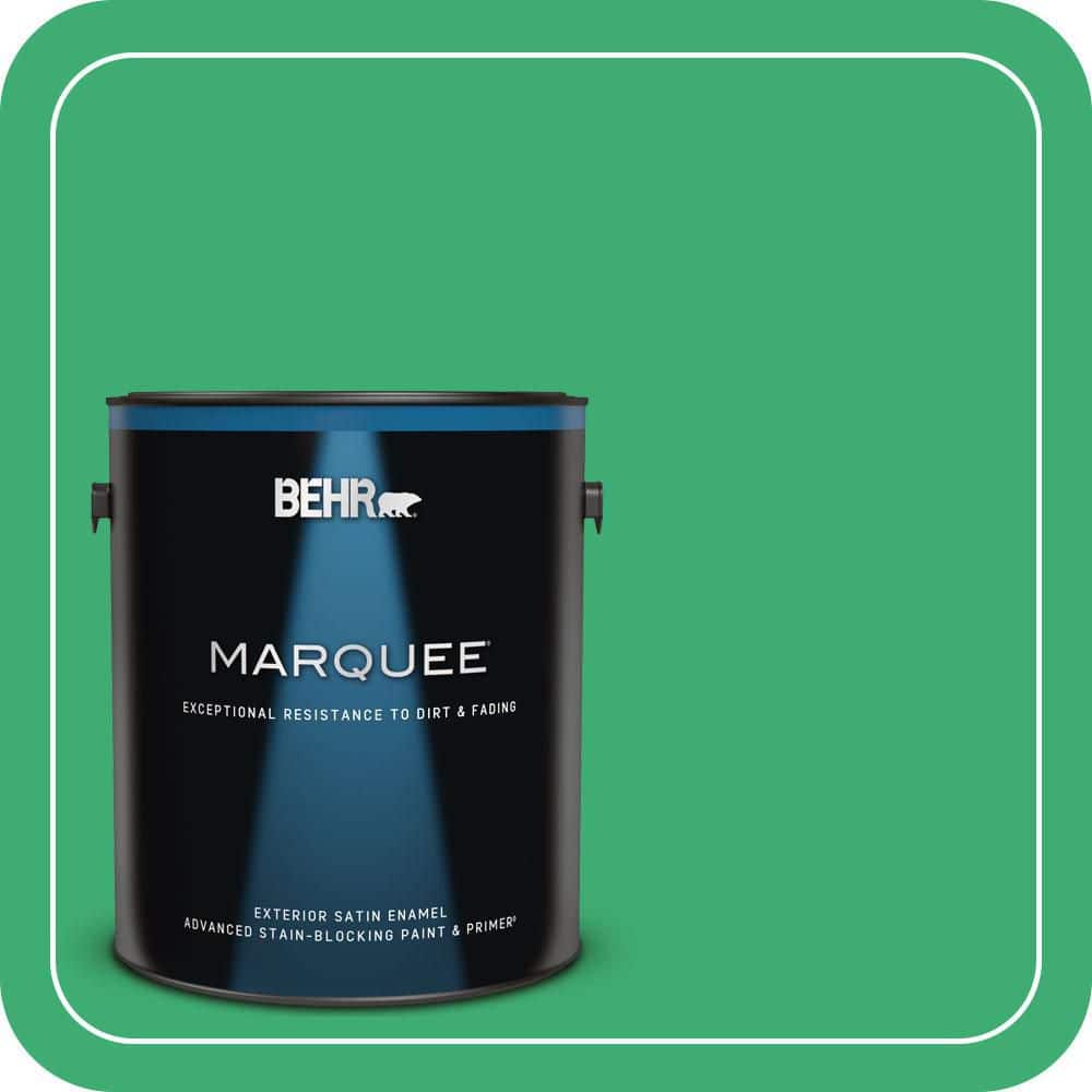 BEHR MARQUEE 1 gal. #460B-5 Fresh Greens Satin Enamel Exterior Paint & Primer