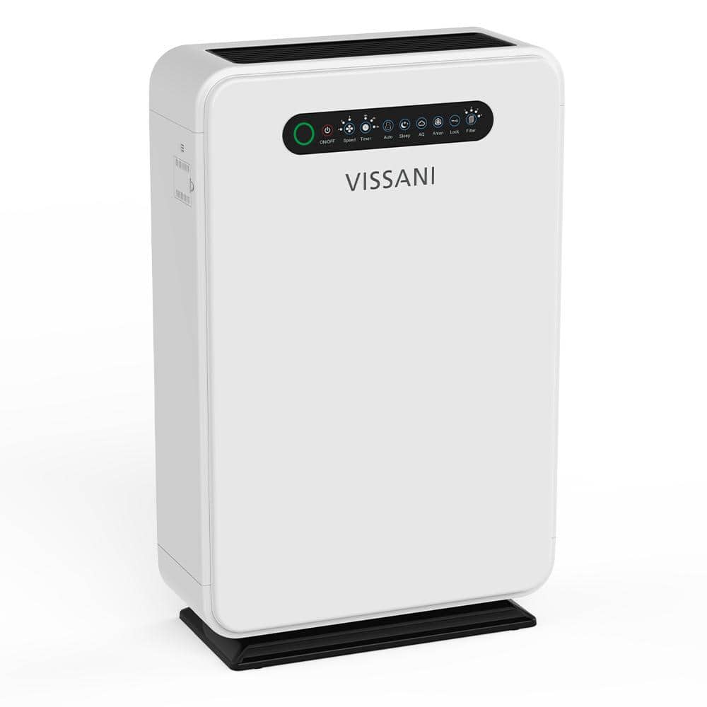 Vissani HEPA 3-Stage Air Purifier for Medium Size Room (384 sq. ft.) in White