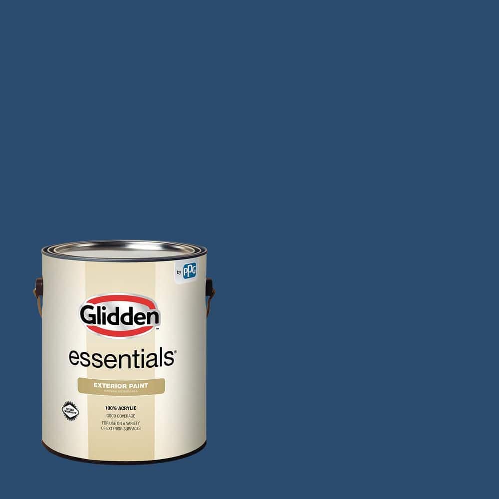 Glidden Essentials 1 gal. PPG1160-7 Blue Tang Satin Exterior Paint