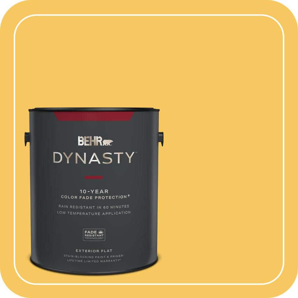 BEHR DYNASTY 1 gal. #P280-5 Little Sun Dress Flat Exterior Stain-Blocking Paint & Primer