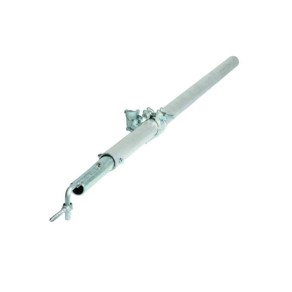 MetalTech 4 ft. Wall Attachment Kit in Galvanized Steel with Wall Anchor, Eye Bolt, and Dual Clamp for Outdoor Scaffolding