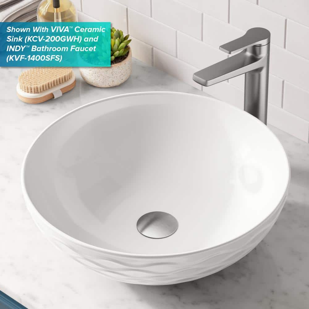 KRAUS Pop-Up Drain for Bathroom Sinkwithout Overflowin Spot-Free Stainless Steel (2)