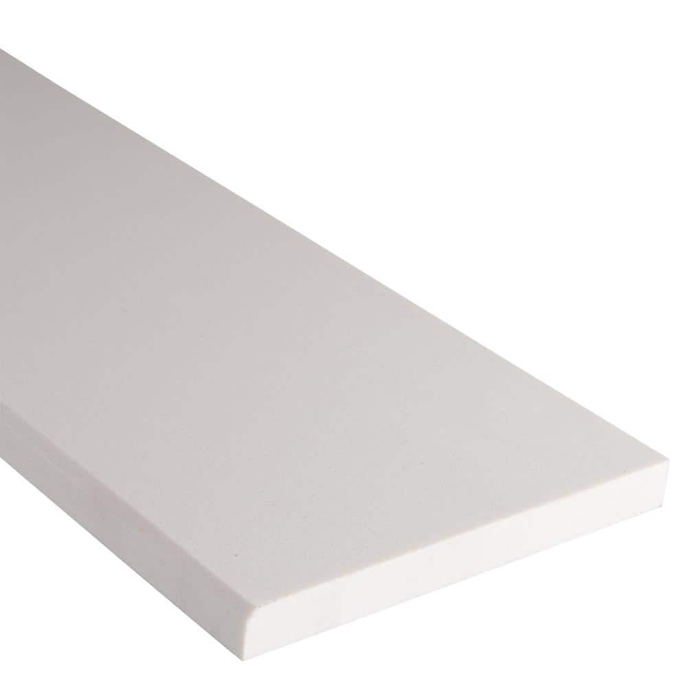 MSI Single Beveled Specialty 6 in. x 73 in. Polished Engineered White Marble Look Threshold Tile (6.09 ln. ft./Each) (3)