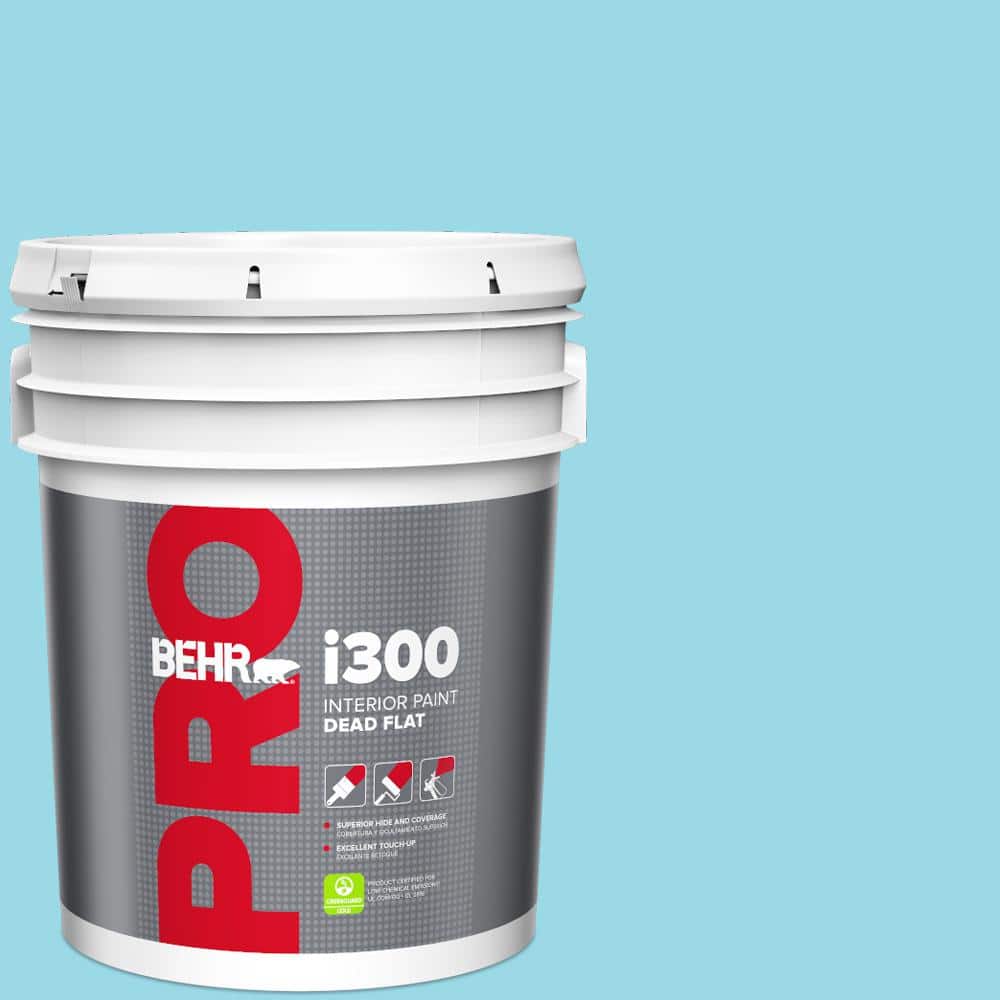 BEHR PRO 5 gal. #P480-3 Cool Water Lake Dead Flat Interior Paint