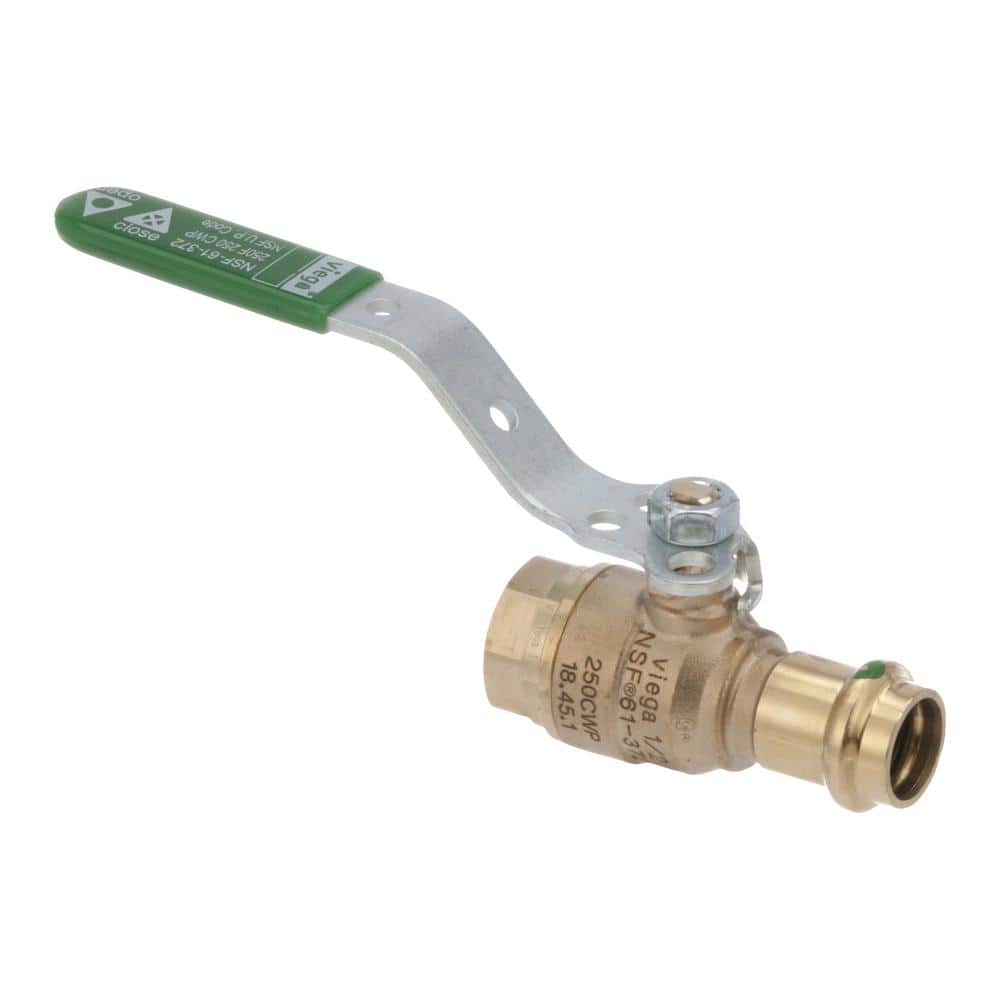 Viega ProPress Zero-Lead Bronze Ball Valve with Lockable Metal Handle (1)