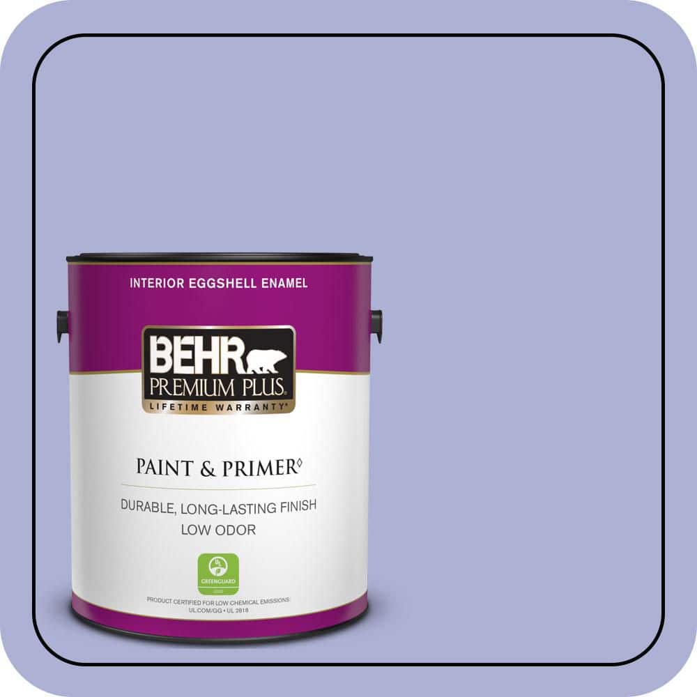 BEHR PREMIUM PLUS 1 gal. #620B-4 Pixie Violet Eggshell Enamel Low Odor Interior Paint & Primer