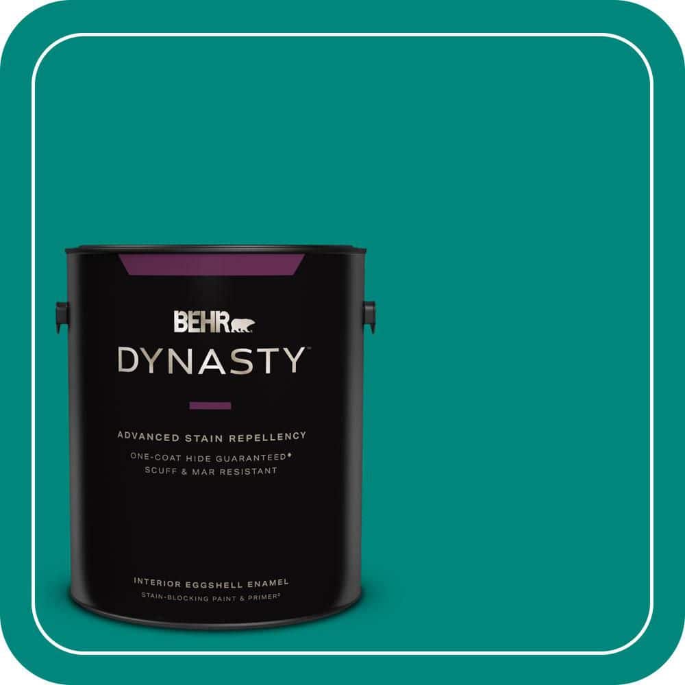 BEHR DYNASTY 1 gal. #P450-7 Mystic Turquoise Eggshell Enamel Interior Stain-Blocking Paint & Primer
