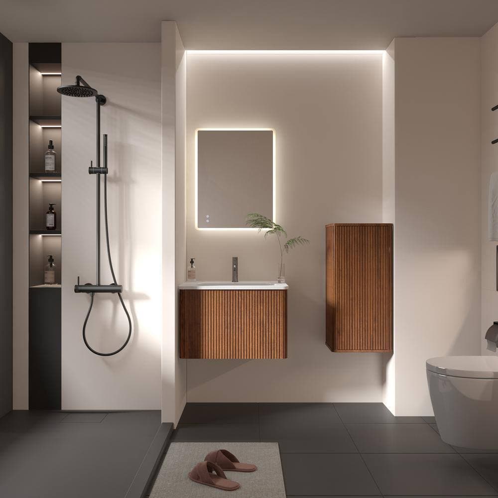 Staykiwi 15 in. W x 12 in. D x 30 in. H Bathroom Storage Wall Cabinet in Walnut (3)