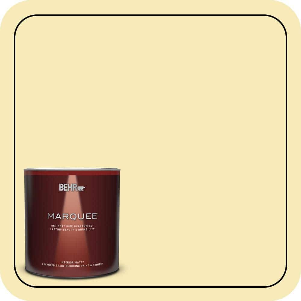 BEHR MARQUEE 1 qt. #P320-2 Lantern Light Matte Interior Paint & Primer
