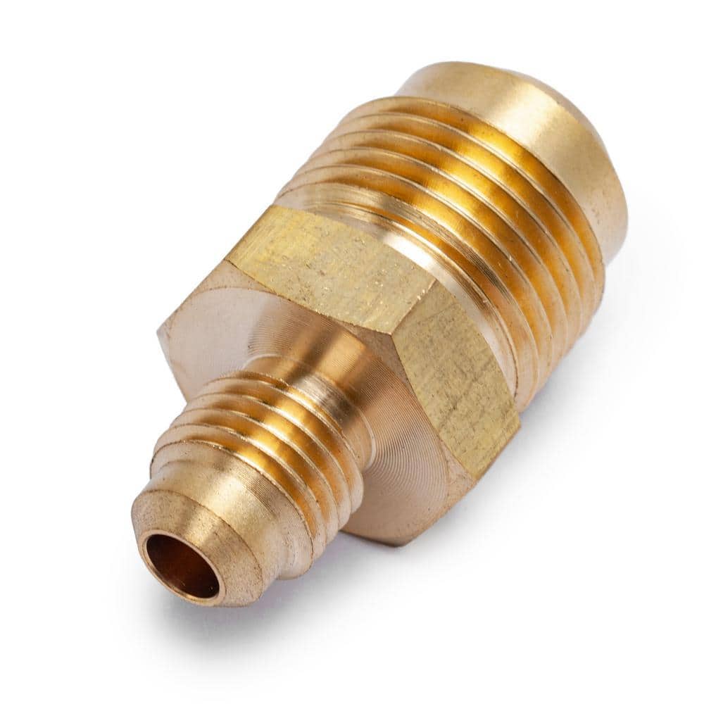 LTWFITTING 1/2 in. OD x 1/4 in. OD Flare Brass Reducing Coupling Fitting (5-Pack) (2)