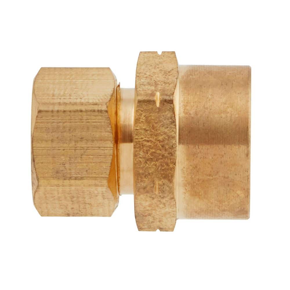 Everbilt 3/8 in. OD Compression x 1/2 in. Sweat Brass Adapter Fitting (2-Pack) (3)