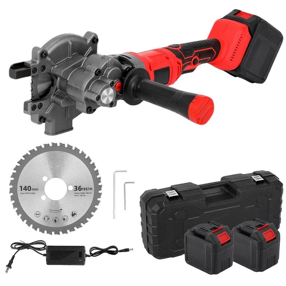 KIWDZFU Cordless Electric Rebar Cutter 4-40 mm Cutting Diameter with 2 Batteries Cold Cutting Technology 900-Watts Motor Power (1)
