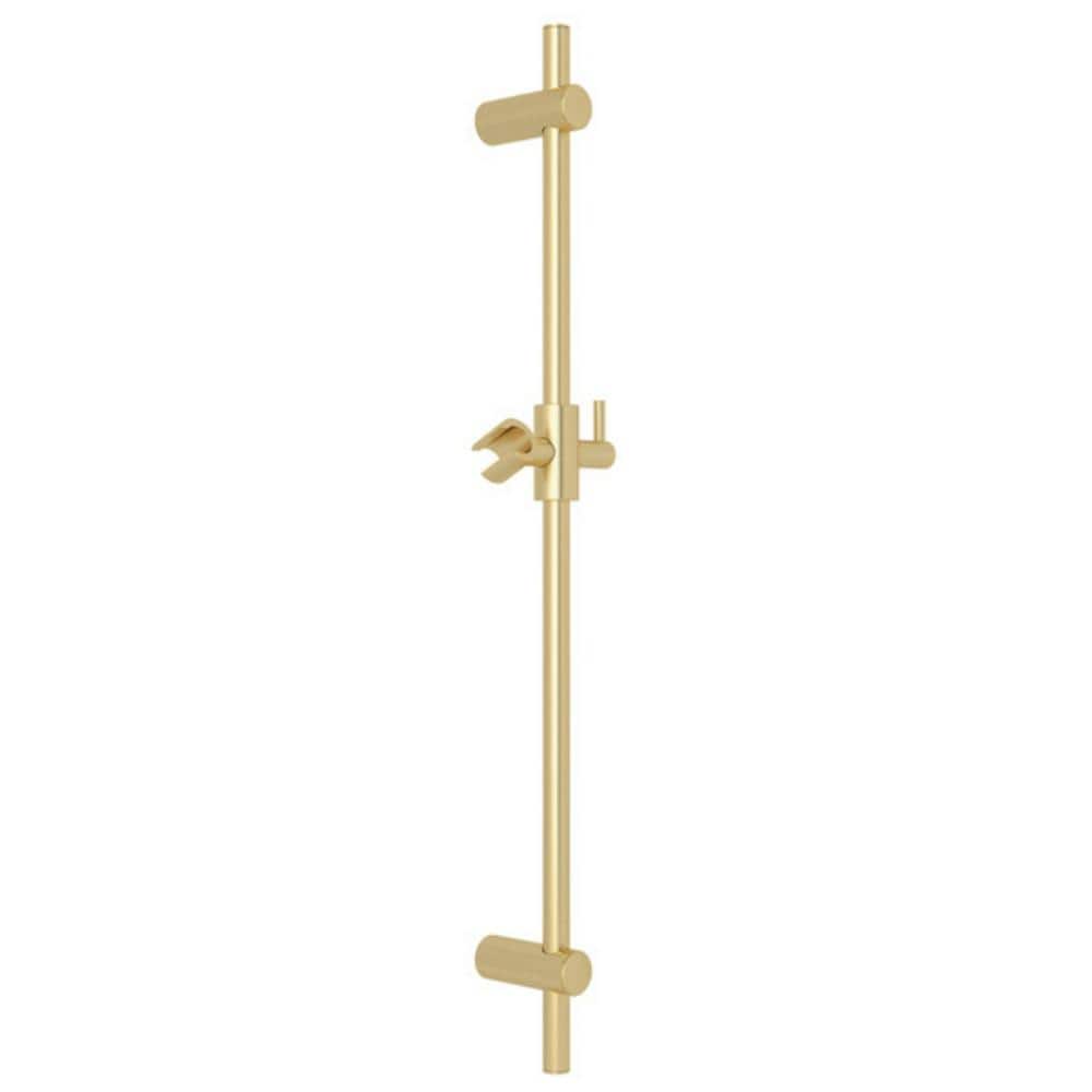 ROHL 29.625 in Adjustable Shower Bar in Satin Unlacquered Brass (1)
