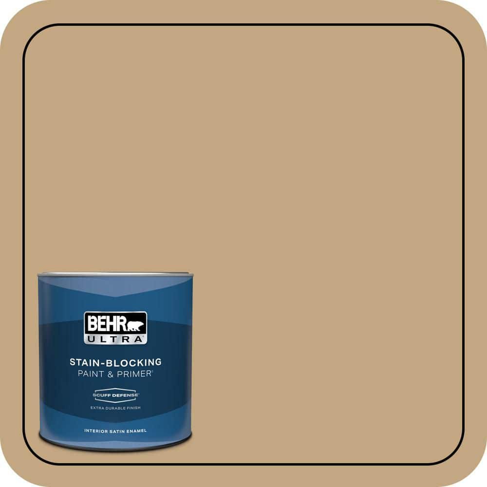 BEHR ULTRA 1 qt. #N290-5 Pocket Watch Extra Durable Satin Enamel Interior Paint & Primer