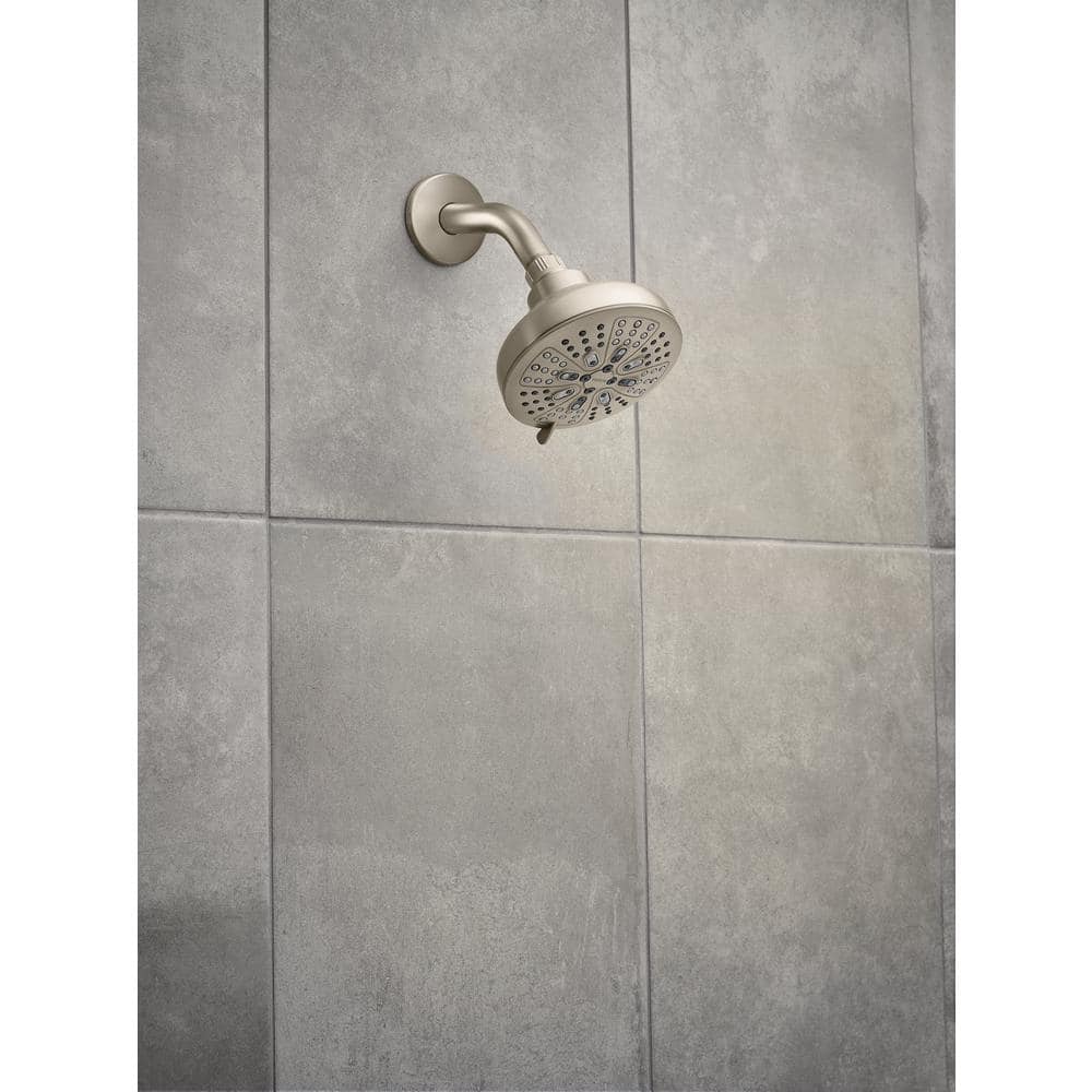MOEN HydroEnergetix 8-Spray 1.75 GPM 4.75 in. Tub Wall Mount Fixed Shower Head in Spot Resist Brushed Nickel (4)