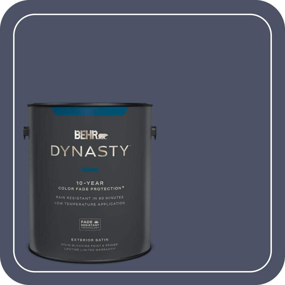 BEHR DYNASTY 1 gal. #610F-7 Mystical Shade Satin Enamel Exterior Stain-Blocking Paint & Primer