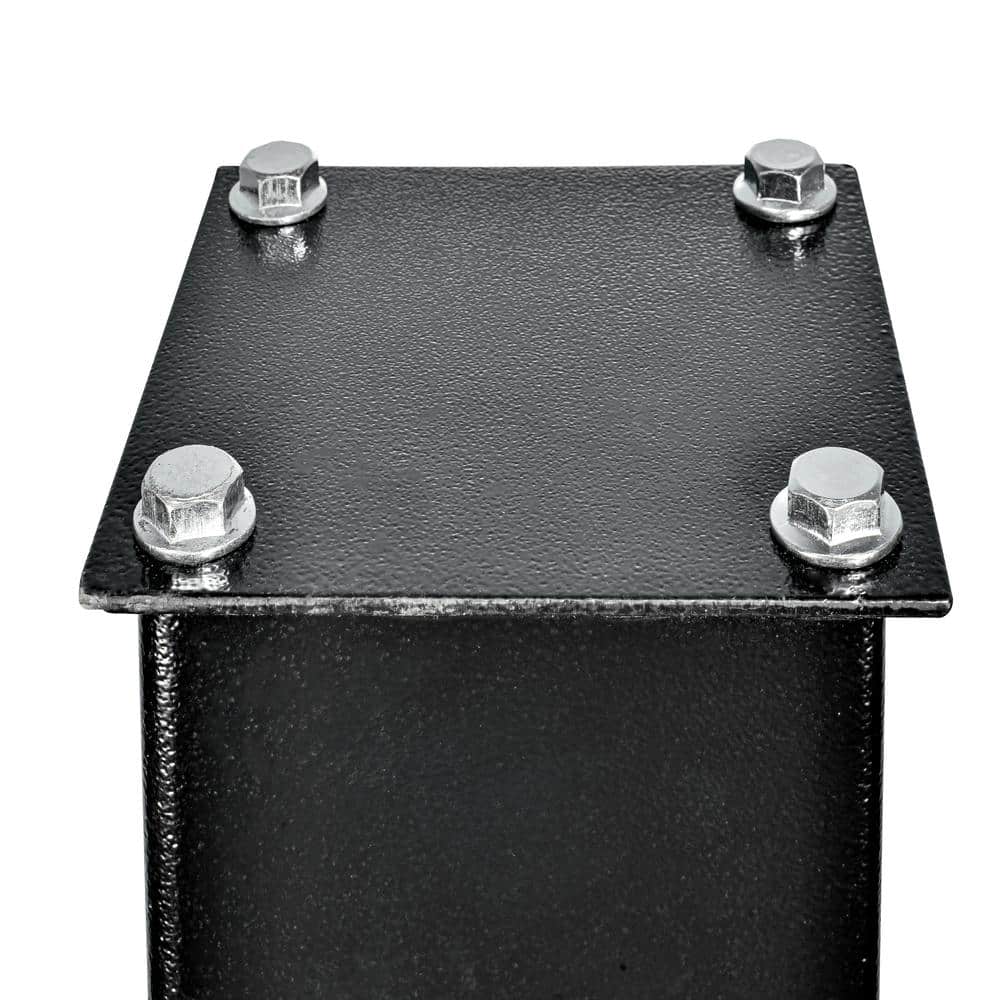 Mail Boss Galvanized Steel In-Ground Mailbox Post in Black (3)