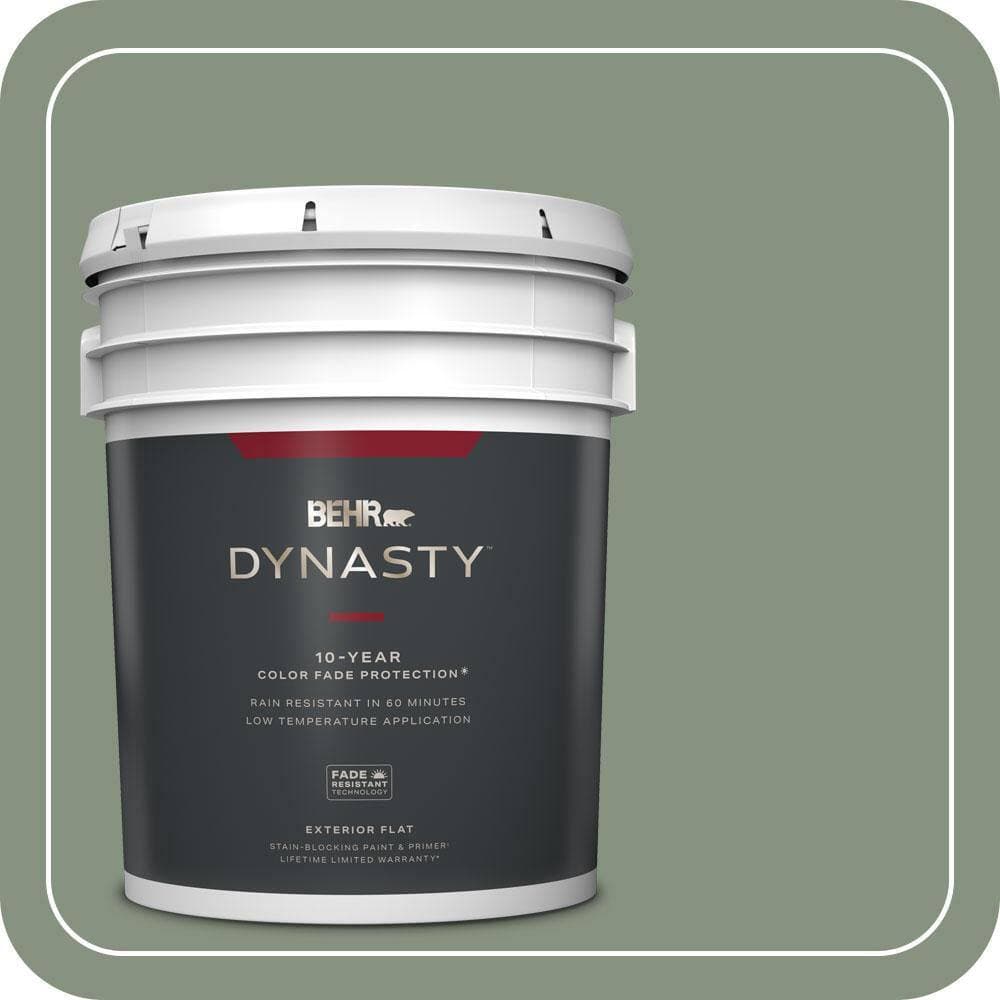 BEHR DYNASTY 5 gal. #QE-45 Thistle Flat Exterior Stain-Blocking Paint & Primer