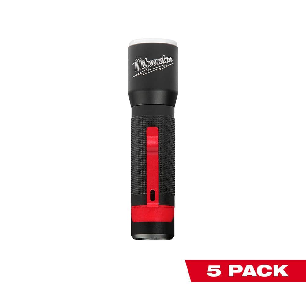 Milwaukee 325 Lumens LED Aluminum Flashlight (5-Pack)