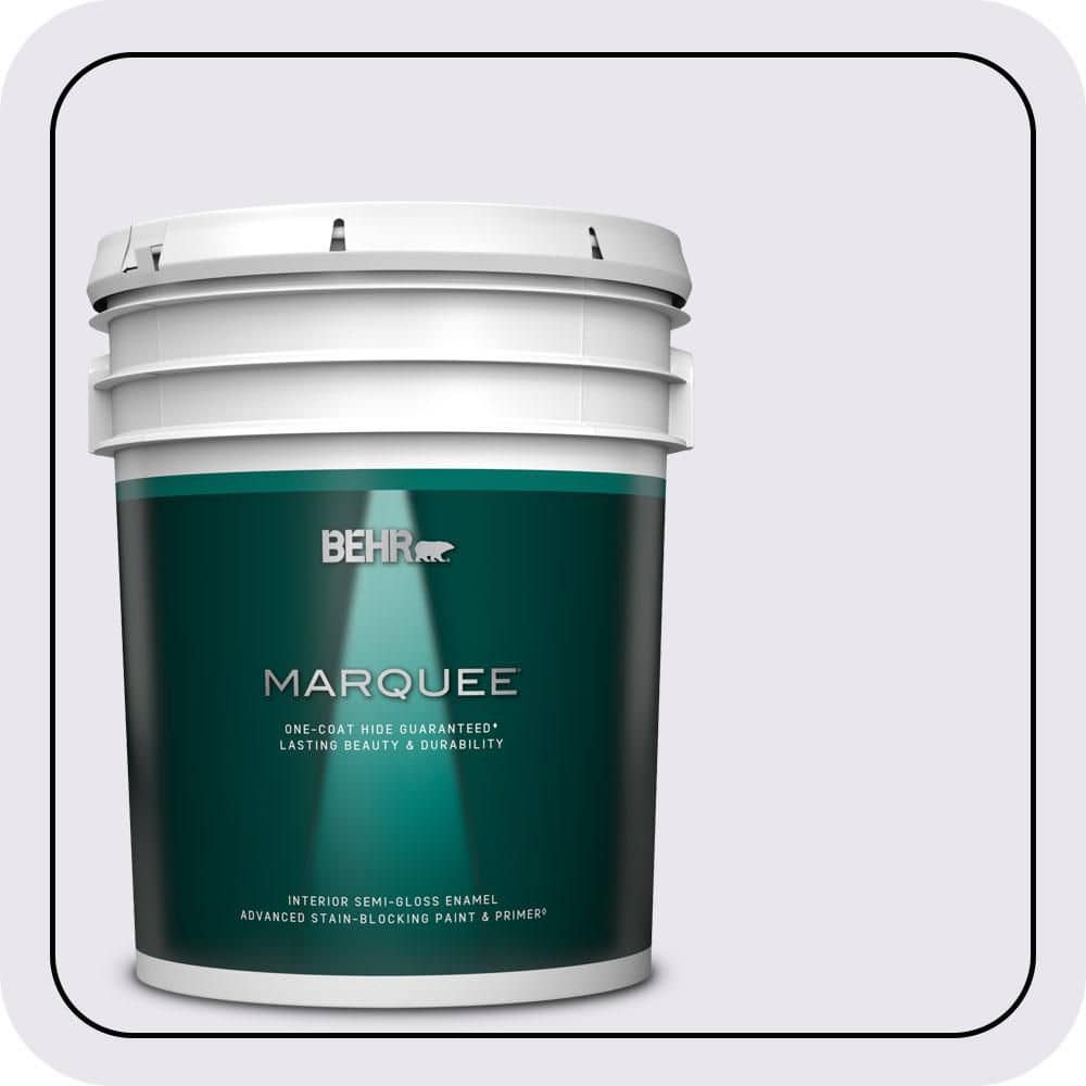 BEHR MARQUEE 5 gal. #650C-1 Pixie Wing Semi-Gloss Enamel Interior Paint & Primer