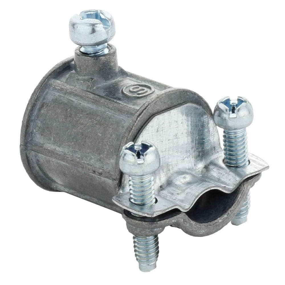 Commercial Electric 3/8 in. NM to 1/2 in. EMT Combination Set Screw Coupling (Set-Screw to Clamp Type) (1)