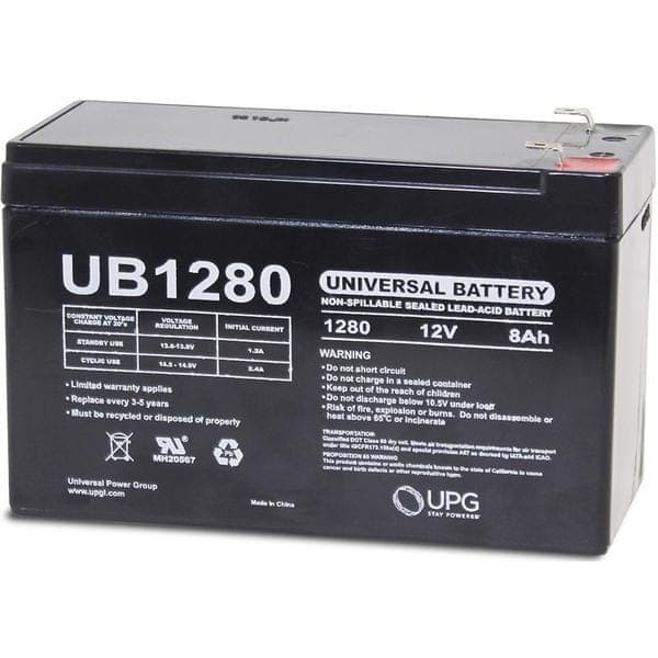 UPG 12-Volt 8 Ah F2 Terminal Sealed Lead Acid (SLA) AGM Rechargeable Battery (2)