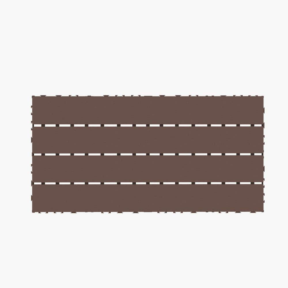 Tidoin Outdoor 2 ft. x 1 ft. Composite Deck Tile in Brown (24 Per Box) (1)
