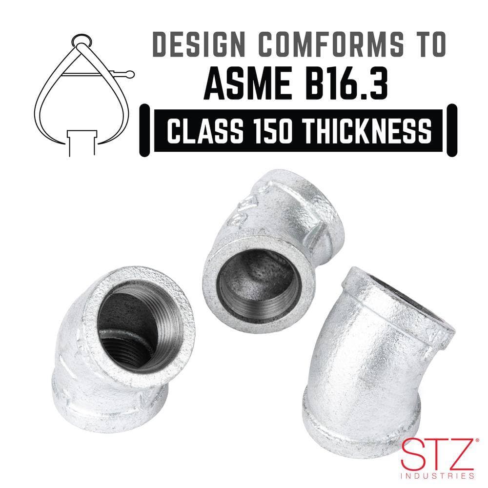 STZ Galvanized Iron 45° Elbow (4)