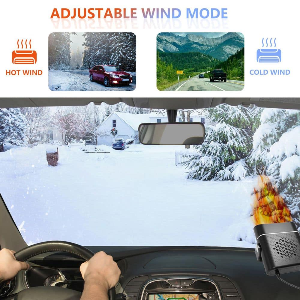 DYRCJ 12 V 150 W Portable Car Heater and Cooler 2-in-1 Black ABS Plastic with Overheat Protection for Cars SUVs Trucks (3)