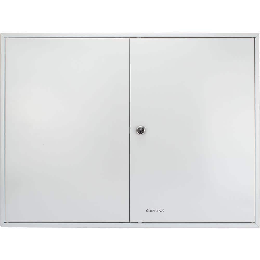 BARSKA 320-Position Steel Key Cabinet Safe with Key Lock, Gray (2)