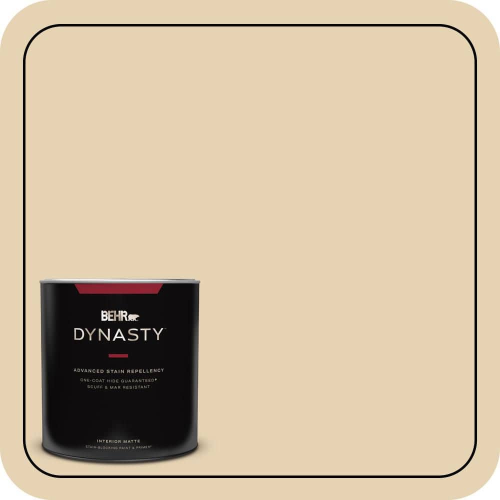 BEHR DYNASTY 1 qt. #S310-2 Journal White Matte Interior Stain-Blocking Paint & Primer