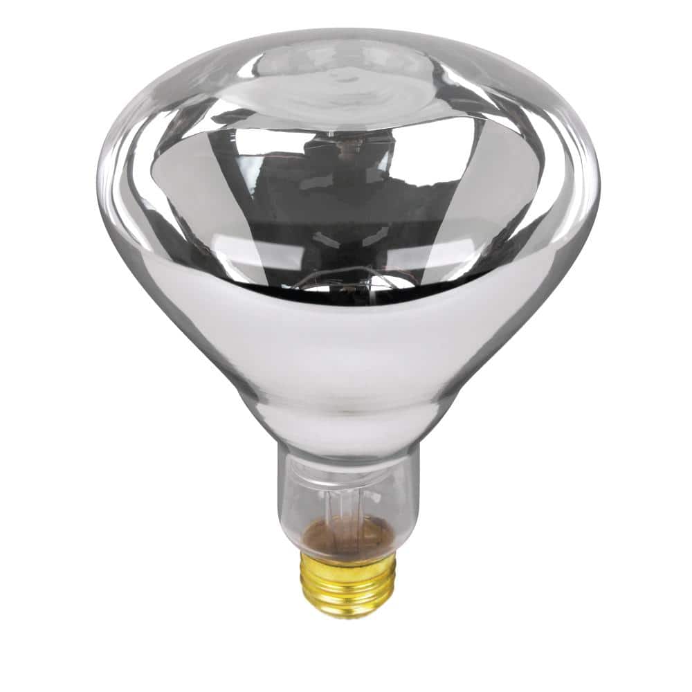 Feit Electric 125-Watt BR40 Clear Reflector E26 Heat Lamp Dimmable 120-Volt Infrared Incandescent Light Bulb (1-Pack) (2)