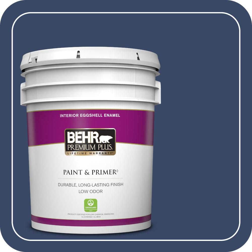 BEHR PREMIUM PLUS 5 gal. #MQ5-14 Bon Nuit Eggshell Enamel Low Odor Interior Paint & Primer
