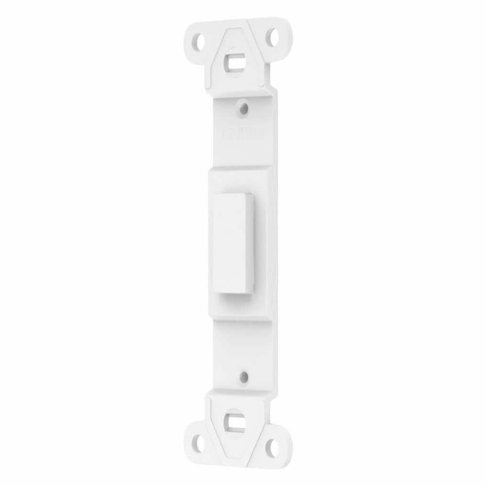 Leviton 1-Gang White Toggle Plastic Standard Blank Adapter Wall Plate (1-Pack) 80700-W