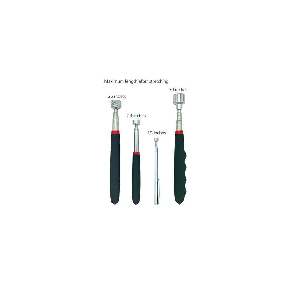 Justincity Magnetic Pickup Tool Telescoping Magnet Stick Metal Extends 1.5 lb. to 20 lb. Strength 4-Pack for Retrieval (2)