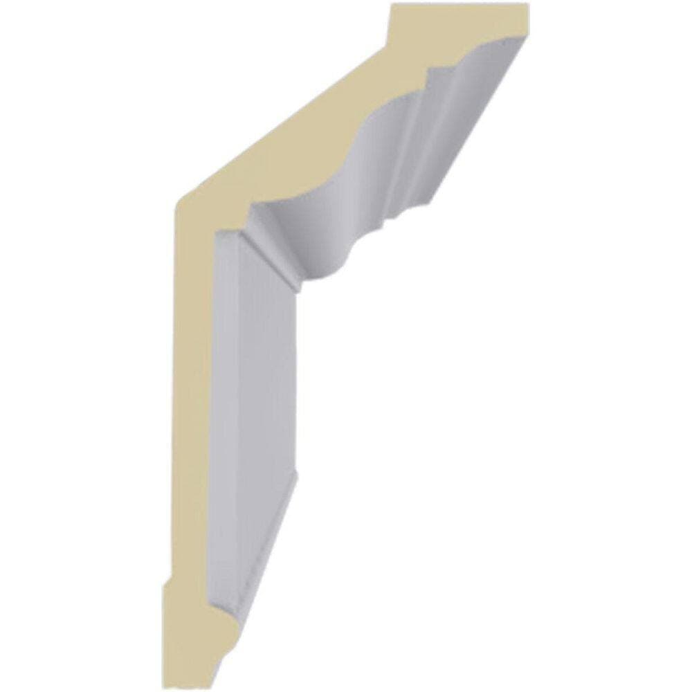 Ekena Millwork 3 in. x 5-5/8 in. x 94-1/2 in. Polyurethane Naomi Crown Moulding (3)