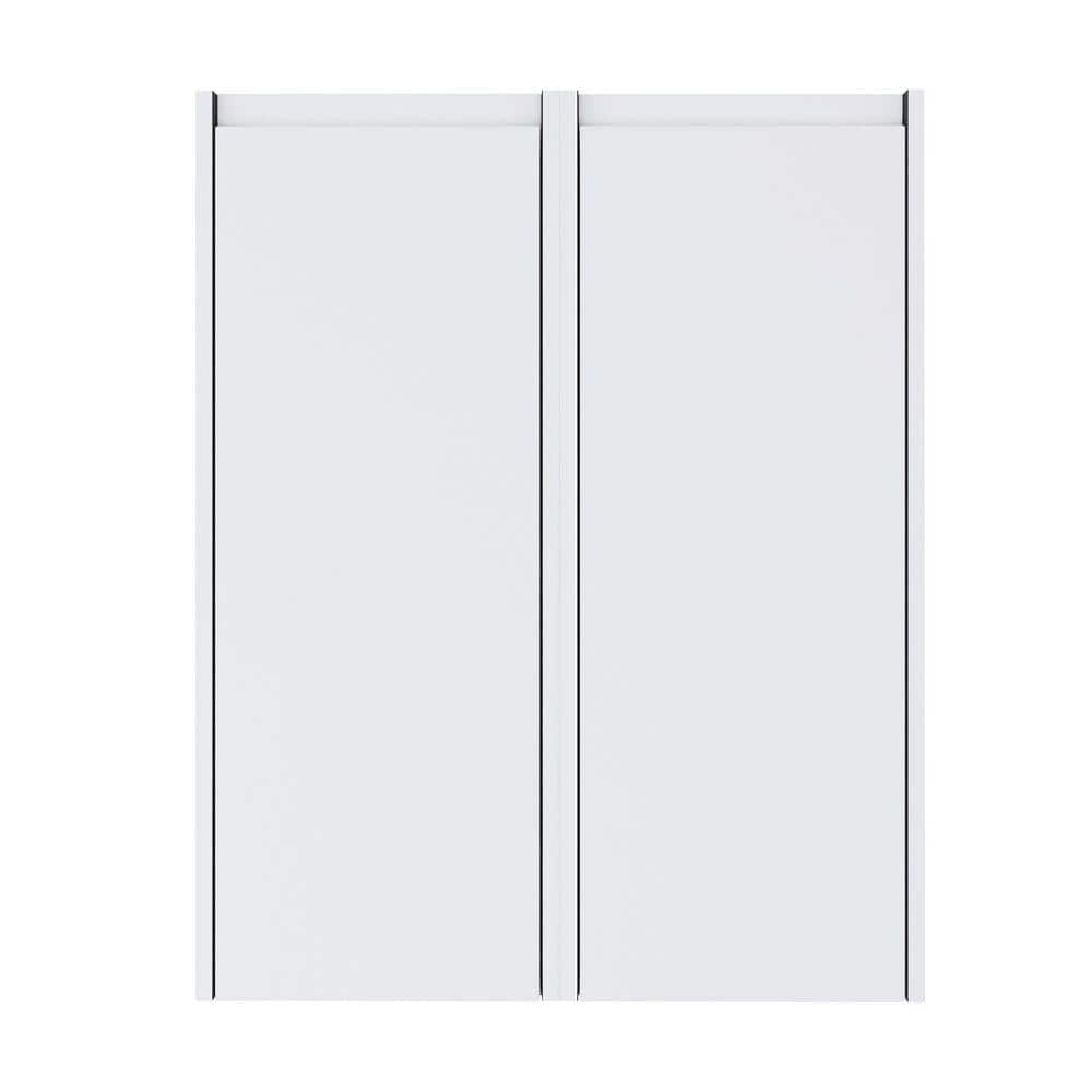 ARTCHIRLY 11.81 in. W x 9.81 in. D x 59 in. H Bathroom Storage Wall Cabinet in White (2)
