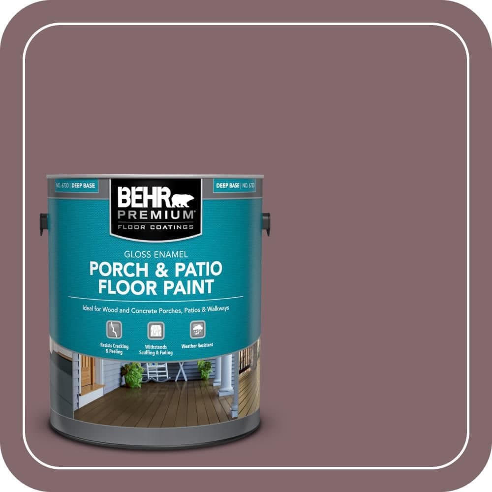 BEHR PREMIUM 1 gal. #N120-6 Raisin in the Sun Gloss Enamel Interior/Exterior Porch and Patio Floor Paint