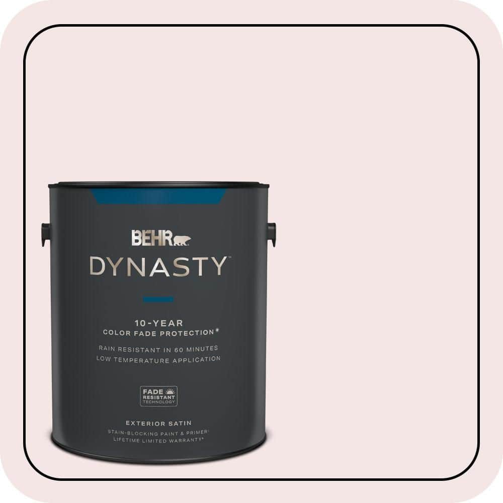 BEHR DYNASTY 1 gal. #RD-W01 Pink Prism Satin Enamel Exterior Stain-Blocking Paint & Primer