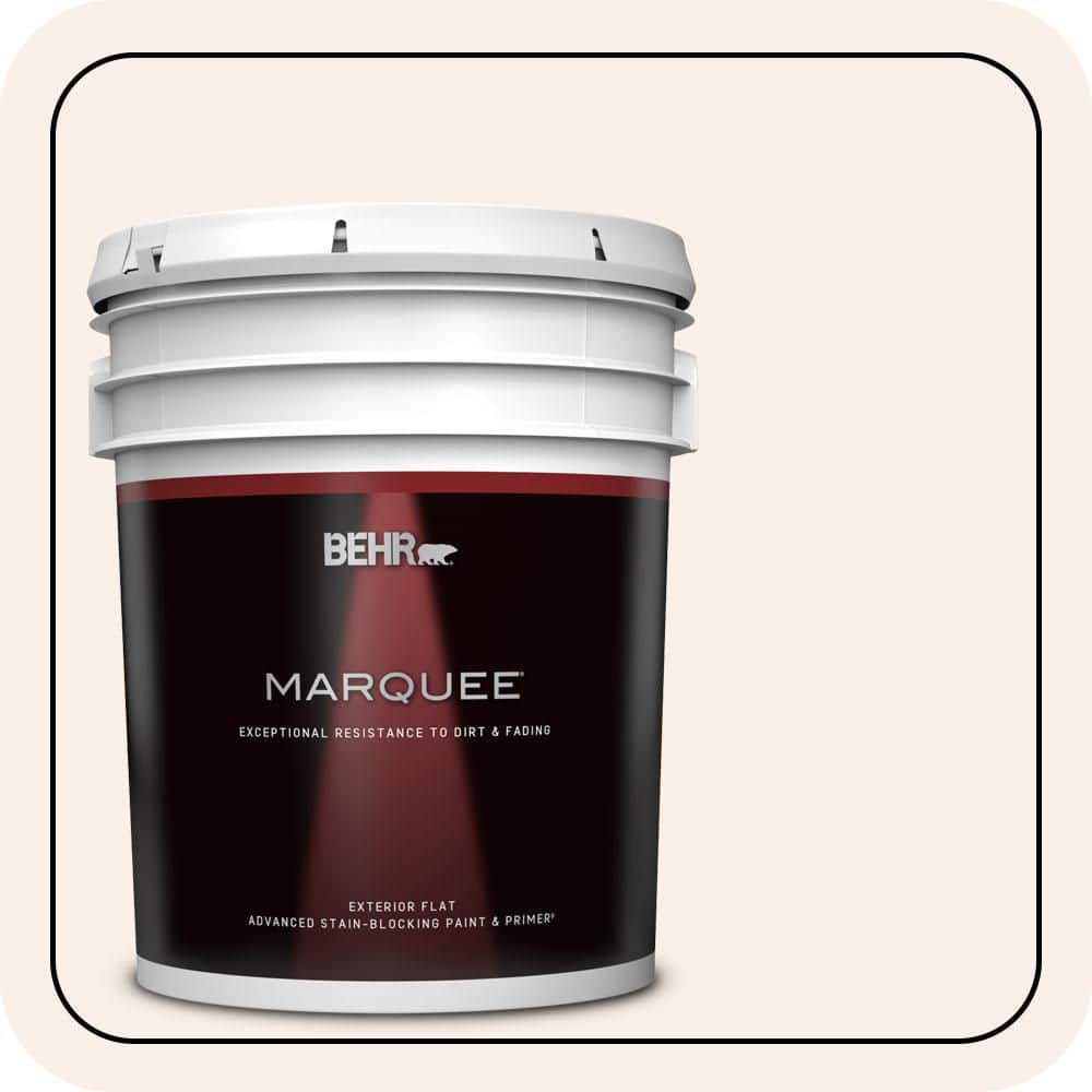 BEHR MARQUEE 5 gal. #RD-W05 Moonlit Beach Flat Exterior Paint & Primer