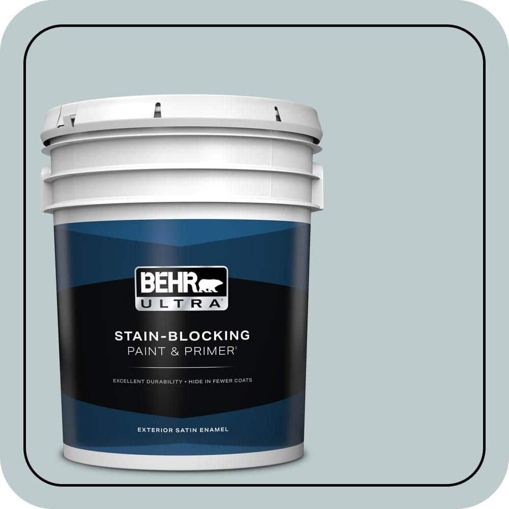 BEHR ULTRA 5 gal. #N440-2 Urban Raincoat Satin Enamel Exterior Paint & Primer